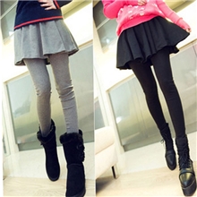 厂家直销秋冬韩版女装假两件显瘦百搭不起球不倒绒包臀打底裤批发