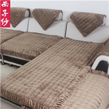 西子纱定做超柔长绒毛防滑沙发垫布艺坐垫欧式沙发巾罩全盖沙发套