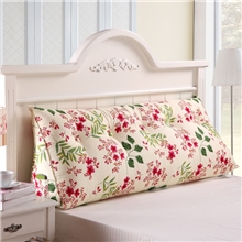 三角大靠垫全棉帆布立体长结婚配办公室靠垫床头腰靠樱花之恋甜蜜