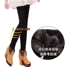 冬季新款珍珠绒莫代尔双层考拉绒竹炭打底保暖裤竹炭裤批发