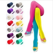 批发120D糖果色秋冬连裤袜成人袜不透肉加长加厚丝袜打底袜子