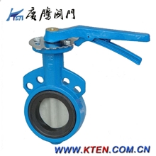 热销D71X-16手动蝶阀对夹软密封蝶阀涡轮蝶阀