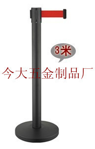 不锈钢黑色3米带伸缩栏杆座，隔离带，喷漆3米带栏杆座