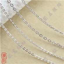 雅庄925银饰纯银项链女款锁骨银链条30压光十字链批发