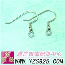 批发供应925纯银DYI配件玛瑙空托电金0.3克带珠耳钩