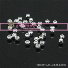 雅庄925银DYI配件隔珠多规格大孔纯银光珠圆珠圆球佛珠