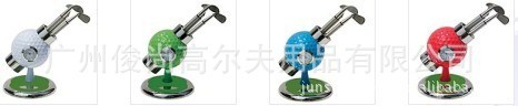 高尔夫笔筒带表和金属底盘，桌摆高尔夫礼品套装，商务礼品球杆