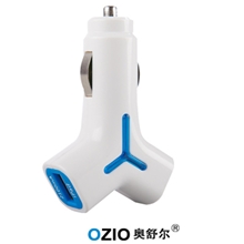 【奥舒尔Y10】汽车用手机充电器苹果iPad双USB车载充电器