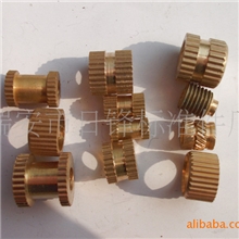 厂家直销铜嵌件滚花铜嵌件螺母注塑铜螺母非标铜嵌件加工