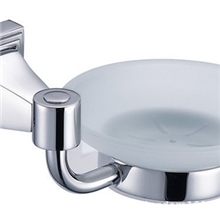 厂家生产加工欧式全铜镀铬、玻璃磨砂皂碟--皂碟架