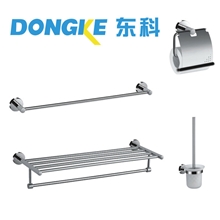 卫浴挂件四件套浴巾架单杆毛巾架纸巾架马桶刷四合一豪华套餐