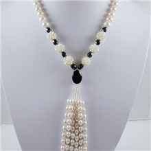 XL-04供应珍珠项链真珍珠项链河蚌珍珠项链厂家直销珍珠项链