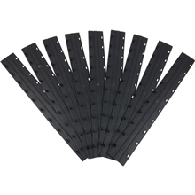 3mm黑色装订夹条硬夹条10孔夹条压条压边条100支/盒