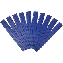 5MM蓝色装订夹条压边条10孔装订夹条100支/盒