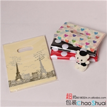 【批量供应】特价销售服装礼品包装塑料袋巴黎铁塔30*40CM100个