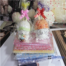 批发50*70OPP娃娃袋塑料透明包装袋礼品包装袋印花毛绒网具包装袋
