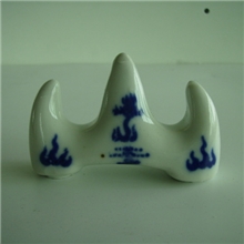 青花瓷小笔架陶瓷毛笔架笔搁笔托小山叉文房四宝6.5*4