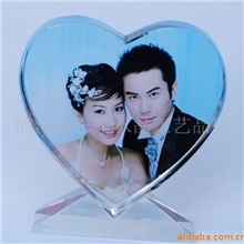 供应水晶影像耗材，水晶影像白坯，水晶影像,打凹心，水晶心形