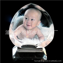 新品直销水晶礼物礼品水晶彩像白胚水晶影像制作