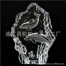 浦江水晶加工厂供应透明玉器浮雕圆雕纪念品玉器礼品