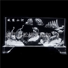 正品水晶批发名书名画水晶工艺品风景画水晶深雕饰品
