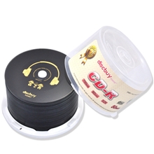 discbuy系列黑胶cd盘CD-R刻录光盘空白光盘50片桶装刻录光碟