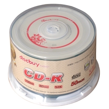 特价discbuy空白cd刻录光盘CD-R光碟50片桶装刻录光碟