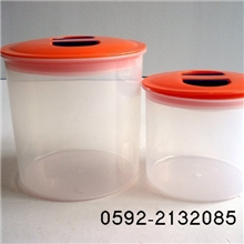 厦门珍珠奶茶原料圆形塑料透明密封罐果粉盒果粉罐储藏罐