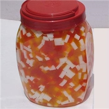 供应平价批发珍珠奶茶原料三彩水晶果天源食品