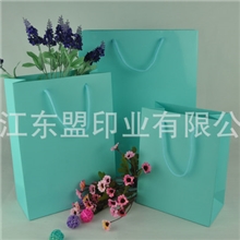 新款高档210g白卡纸覆亚膜购物手提纸袋