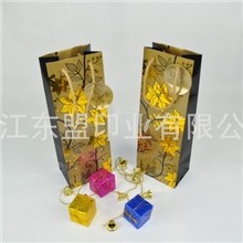 红酒袋单支礼品袋烟酒包装袋葡萄酒纸袋35.5*12.5*8.5cm烫金