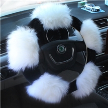 汽车方向盘套羊毛方向盘套羊毛把套秋冬季汽车把套汽车用品