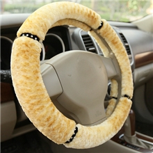 新款毛绒方向盘套冬季把套无臭把套环保方向盘套毛绒镶钻石