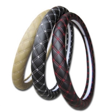 2012经典爆款丹尼皮把套环保白圈方向盘套汽车内饰品4色