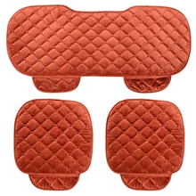 厂家直销新款无靠背冬季汽车坐垫三件套天鹅绒棕丝汽车座垫批发