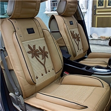 汽车坐垫冰丝碳皮钩针座垫中国结四季可用冰丝坐垫靠垫汽车座