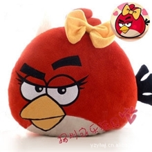 儿童节礼物愤怒的小鸟ROVIOAngrybirds毛绒玩具情侣抱枕一对