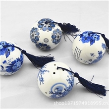 新款汽车香水中国风诗韵青花瓷香薰陶瓷香水座车载香水批发