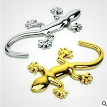 汽车实心壁虎车贴金属反光车改装贴3D壁虎贴混批发（大号）