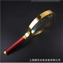 精致红木手柄10倍放大镜清晰阅读放大镜60mm光学玻璃