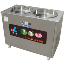 供应乐杰手动单圆带桶/冷藏柜炒冰机