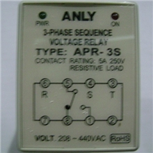 台湾安良断相相序保护器APR-3APR-3S208-440VAC防止逆向继电器