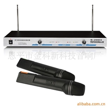 提供厂家一拖二VHF双频无线话筒K歌会议专业无线麦克风