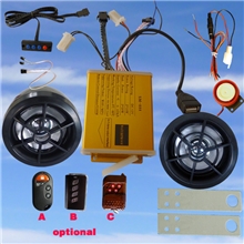 提供高品质防水防盗MP3FM收音机立体声摩托车防报警器车载音响