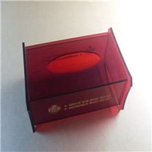 亚克力纸巾盒红色方形纸巾盒抽取式纸巾盒酒店纸巾盒加工定做