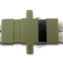 [直销特供]光纤连接器LC适配器LC多模（米色）双芯有耳适配器