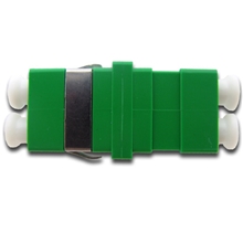 [直销特供]光纤连接器LC适配器LC绿色（APC）双芯无耳适配器