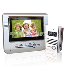 批发供应S703U3一拖一全金属门口机7寸彩色可视对讲可视门铃