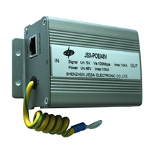 厂家供应以太网络供电避雷器12V24V48V自适防雷器JSX-POE/48V