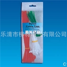 批发电子行业吊纸卡装扎带多彩色尼龙扎线带捆线带扎带吊卡扎带